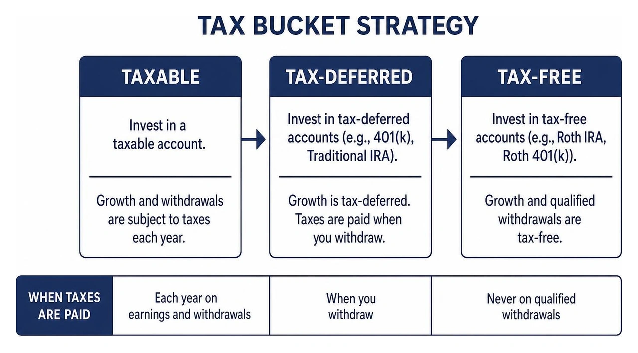 Tax bucket strategy: Taxable, Tax-Deferred, and Tax-Free Tax bucket strategy: Taxable, Tax-Deferred, and Tax-Free