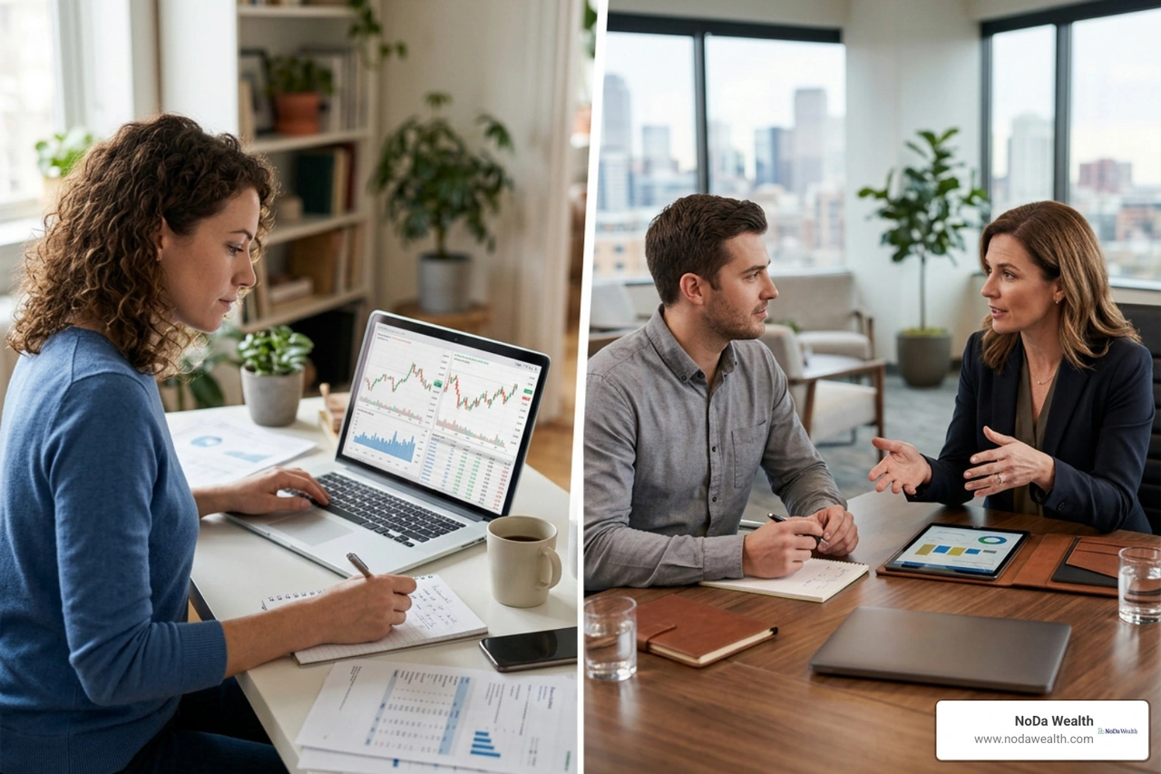 Comparison of DIY investing vs professional advisory management