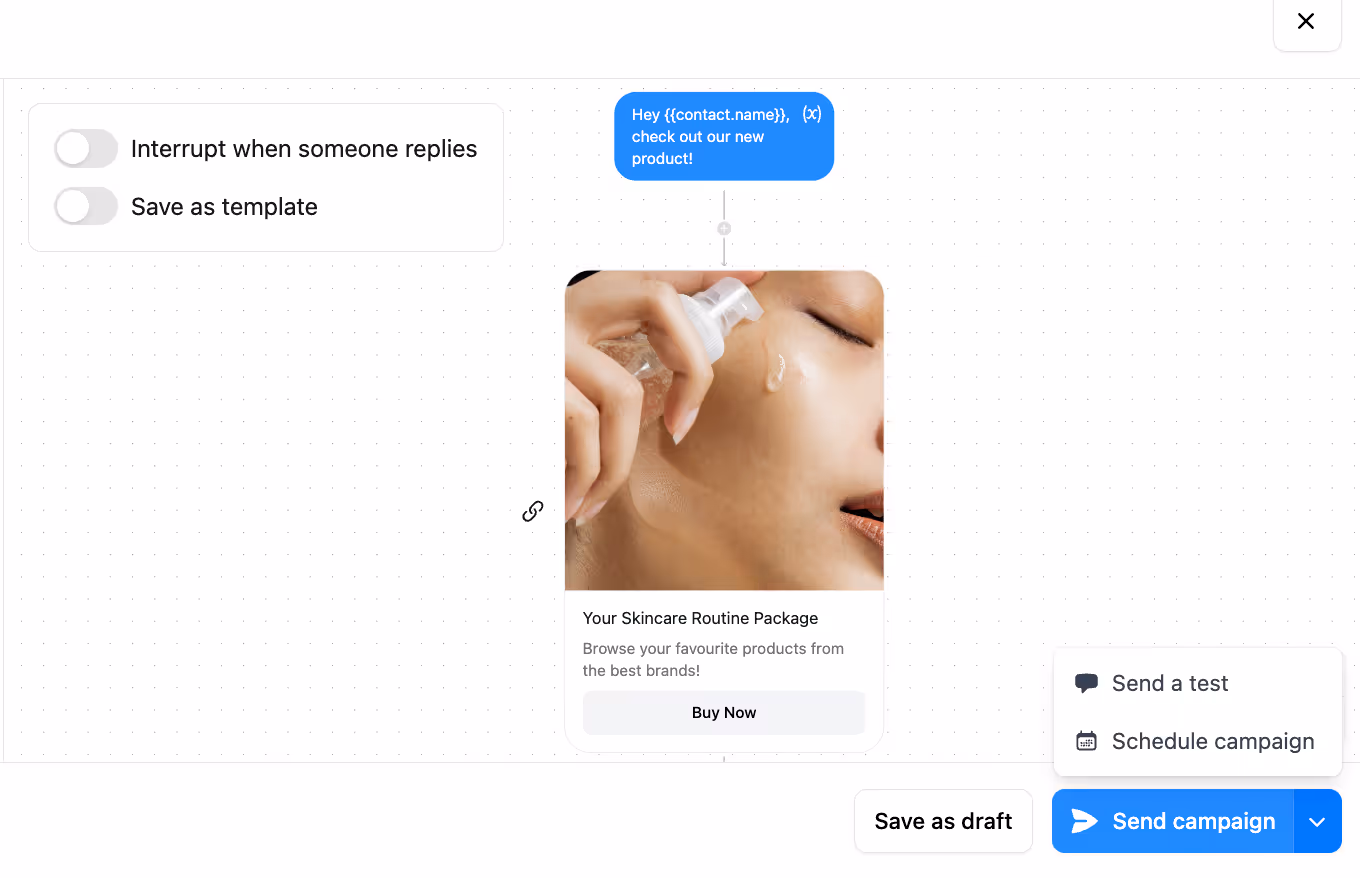 Schedule your mass DM campaign on Instagram