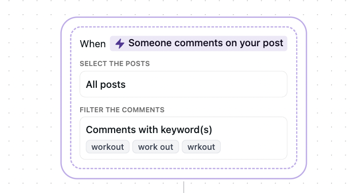 Automation trigger for growing your instagram followers