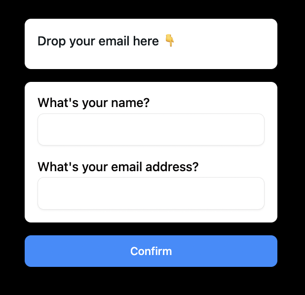 Instagram survey to collect emails