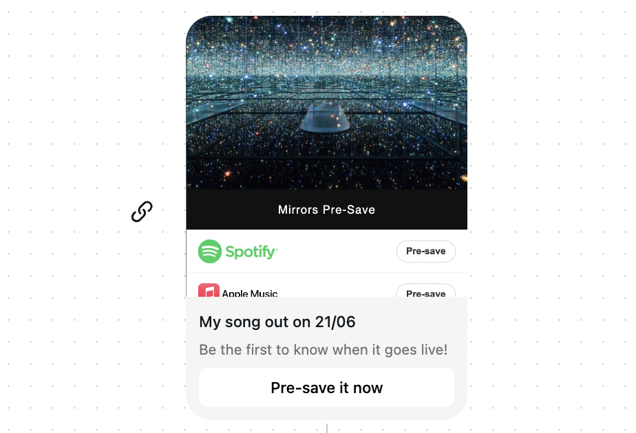 Spotify pre save link on instagram