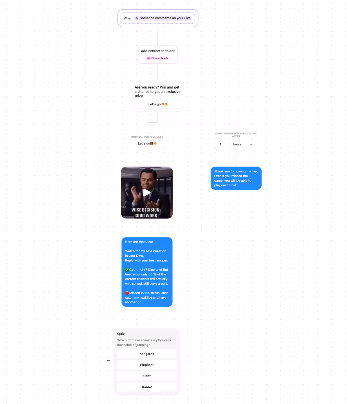 Gamify live engagement on Instagram
