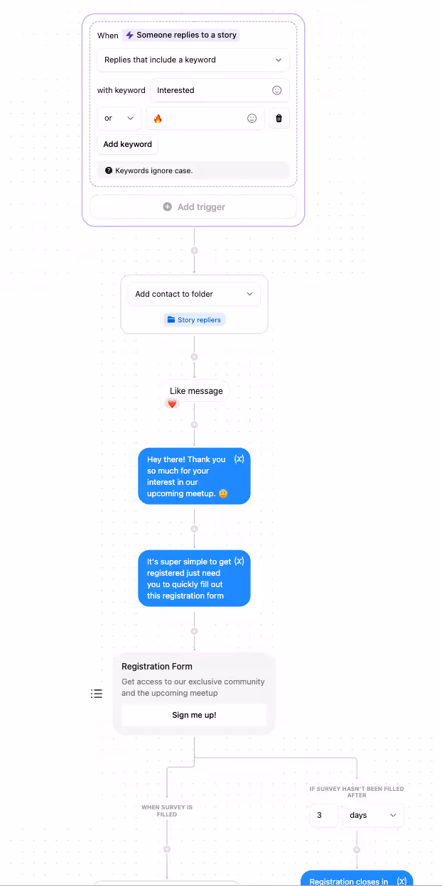 instagram automation story replies