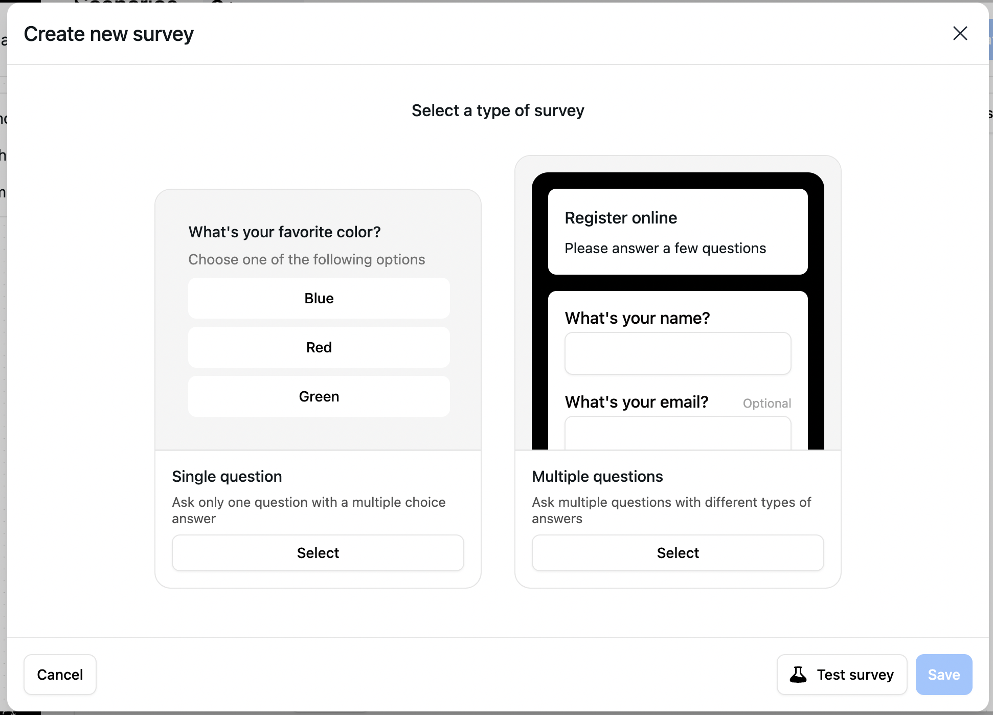 instagram automated surveys