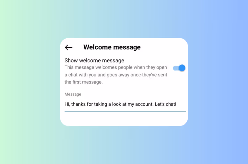 Instagram Welcome Message (2025): How to Set Up, Edit & Automate