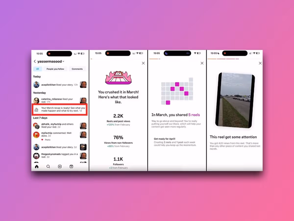 instagram monthly recap review