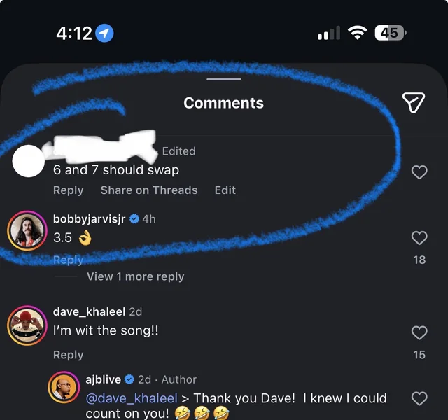 comment editing on instagram