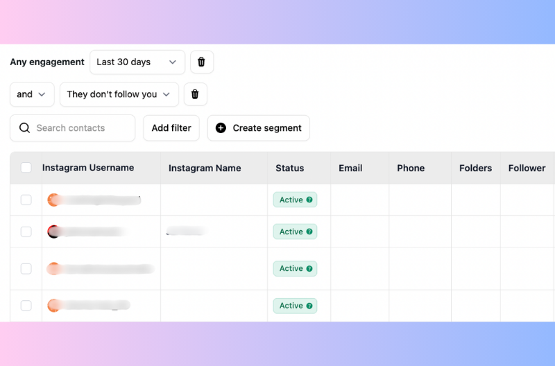 identify people that engage with your instagram content but they don't follow you