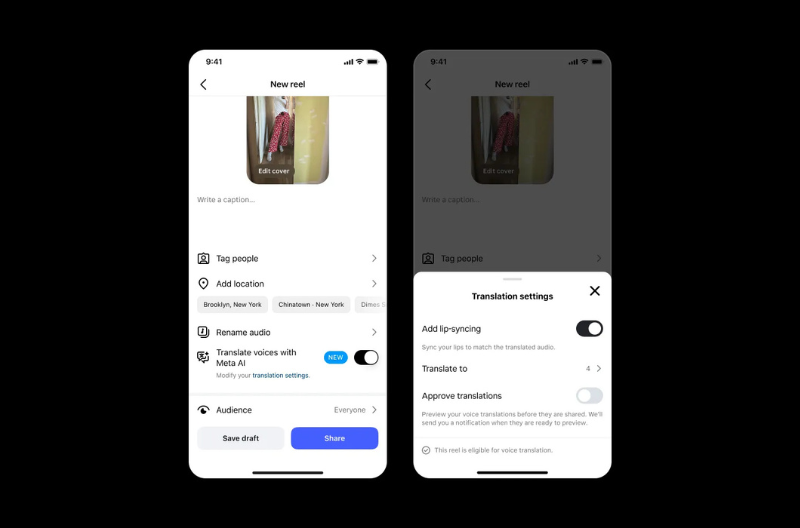 how meta ai reel translation works