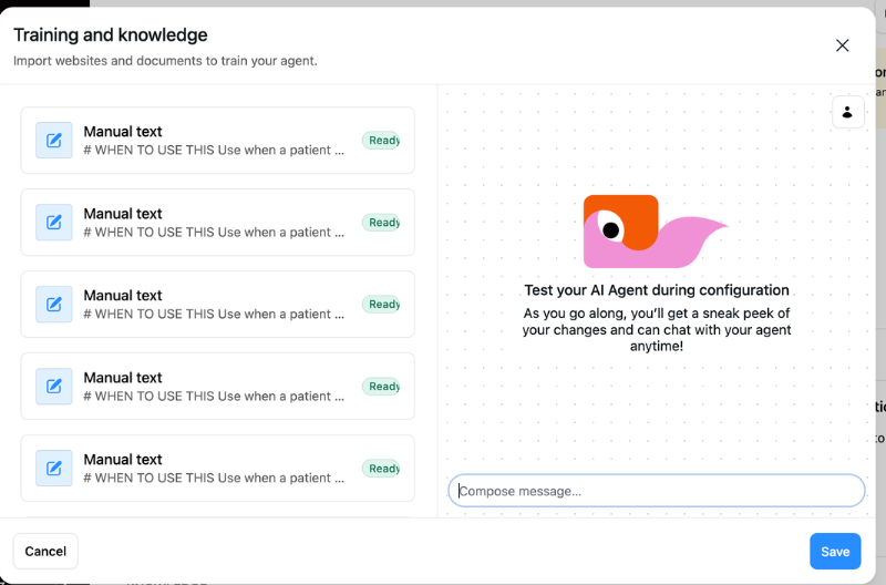 instagram ai agent traning material