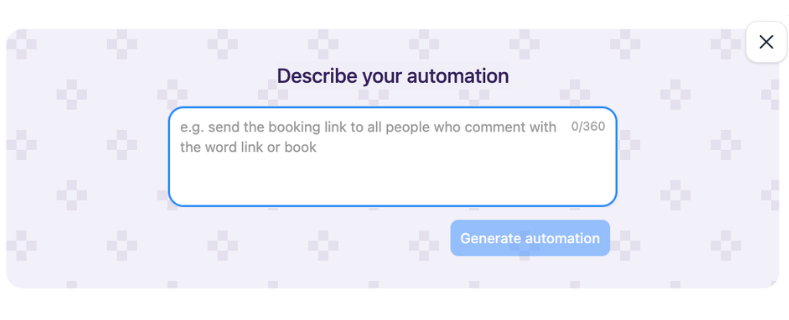 describe your dm automation and automatically create it