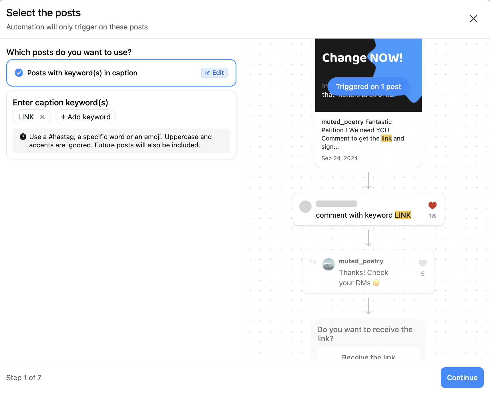 comment to dm automation in inrō