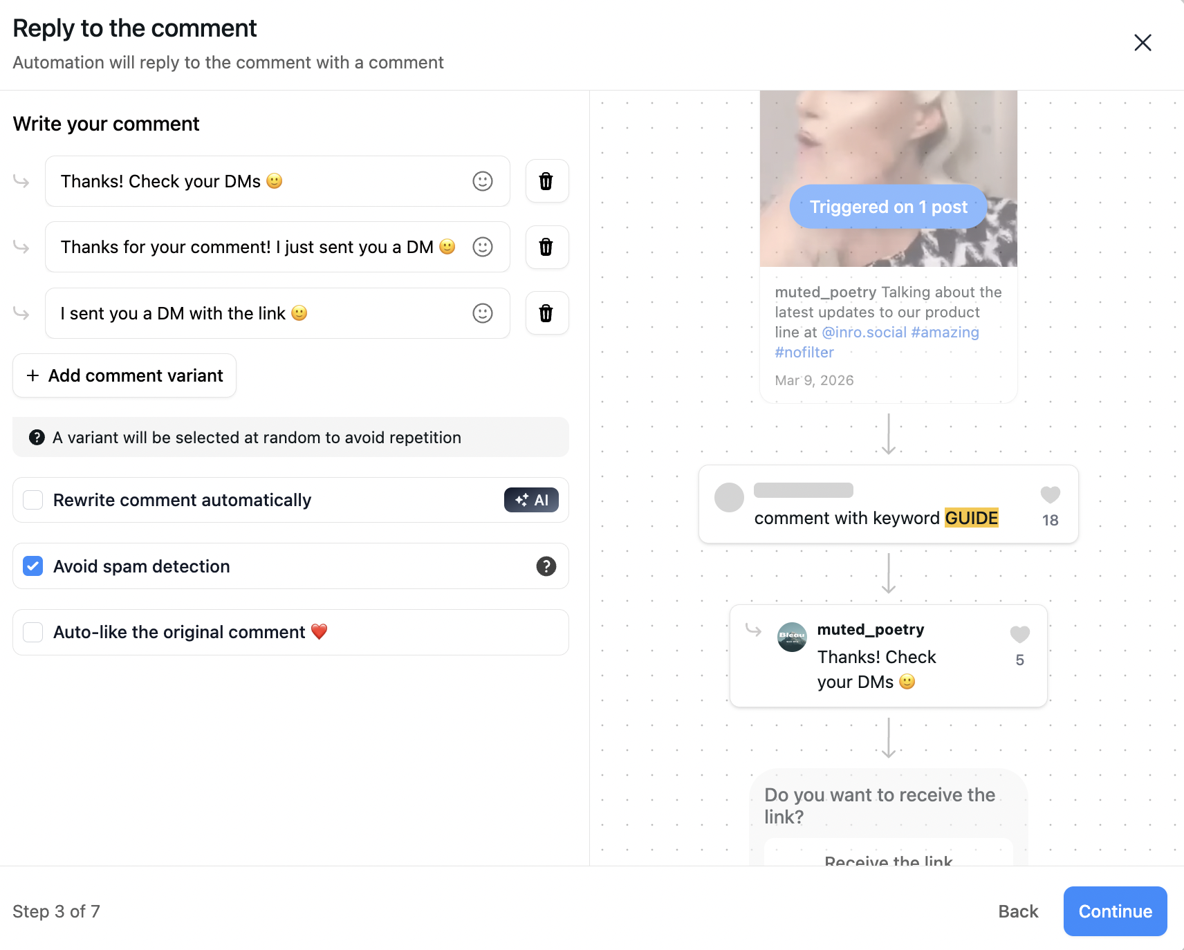 DM automation