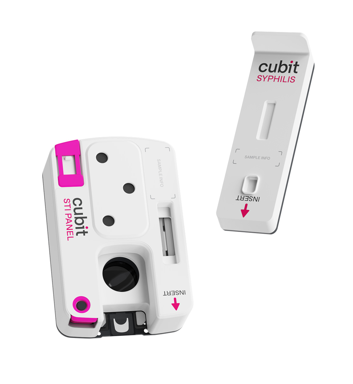 Detailed view of Cubit immunoassay and molecular cartridges
