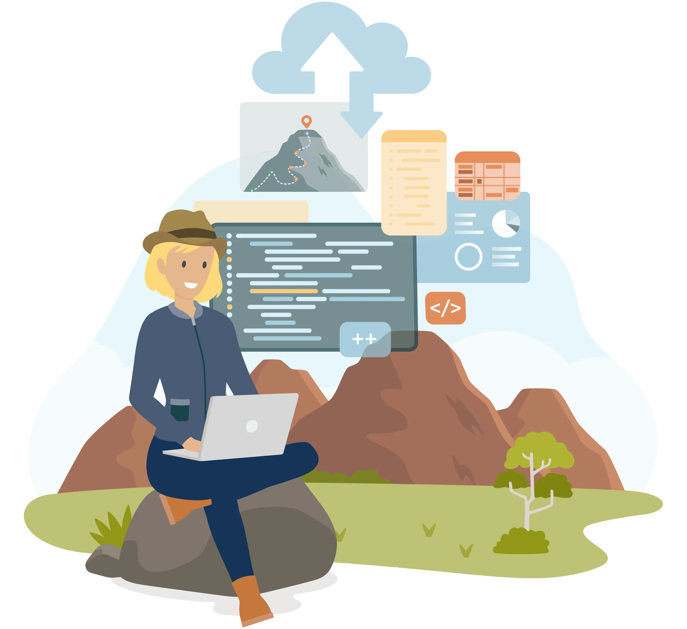 Cloud Ascent Graphic
