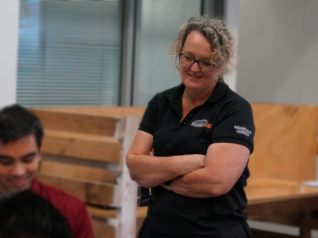 Kirsty mentoring at Digital Transformation Perth Meetup group