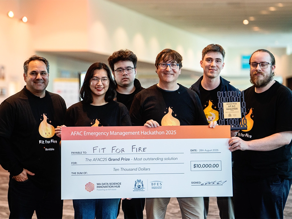 The AFAC25 Emergency Management Hackathon winners Fit-for-fire team 
