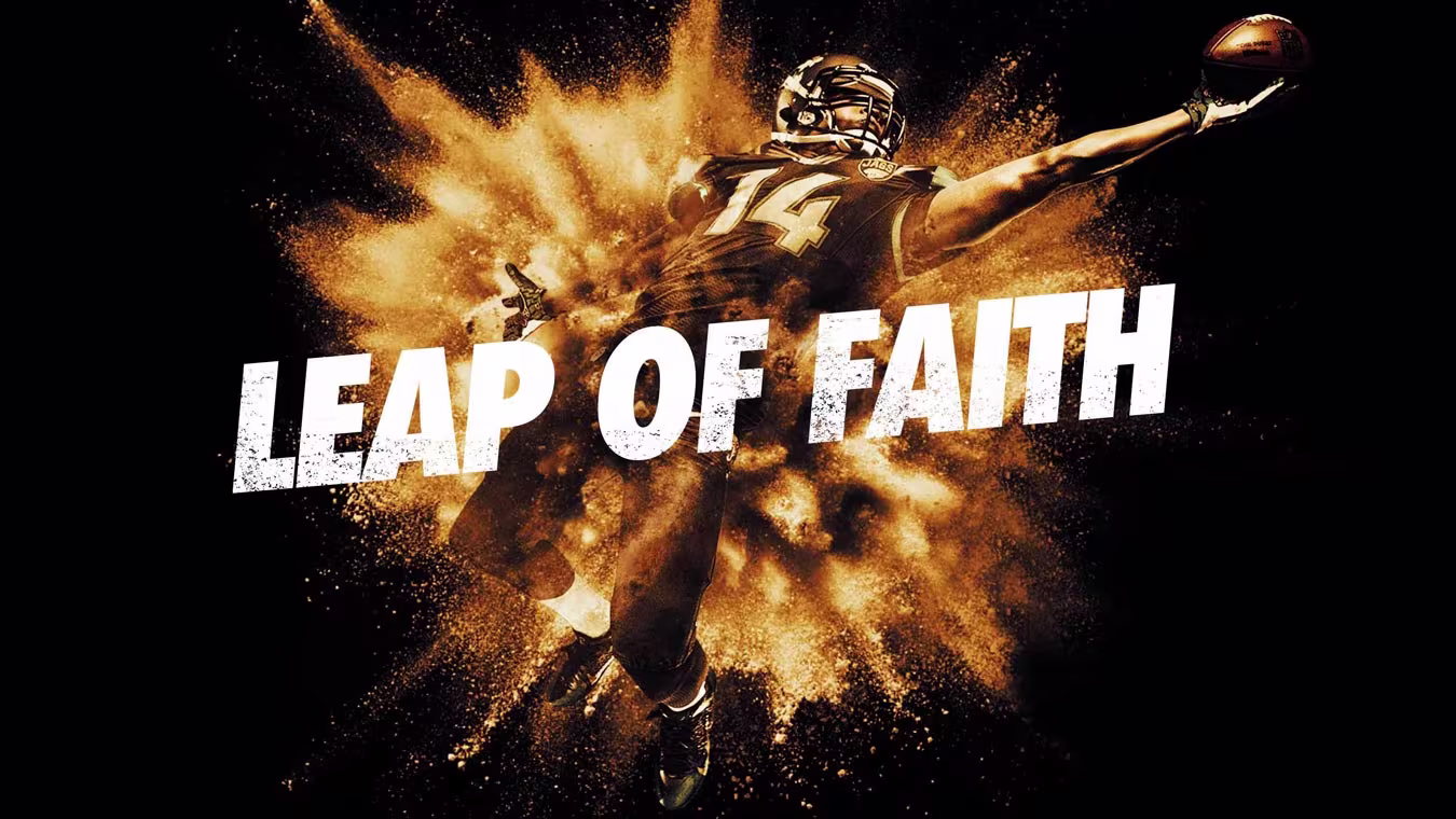 High school football action scene with dramatic lighting effects - Winning starts in the mind motivational sports poster