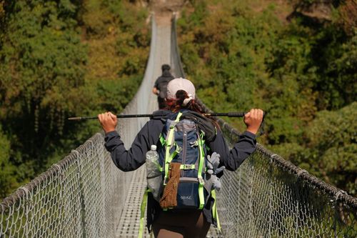 A traveller wandering around beautiful Nepal.
