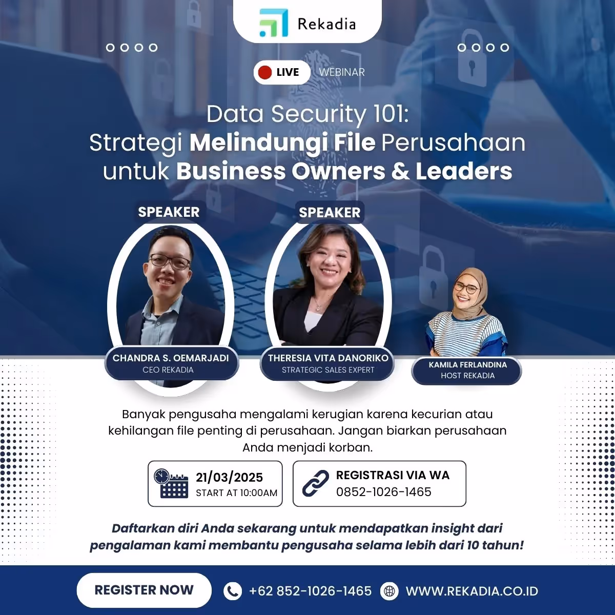 Webinar Cara Efektif Melindungi Data Perusahaan dari Ancaman Siber 