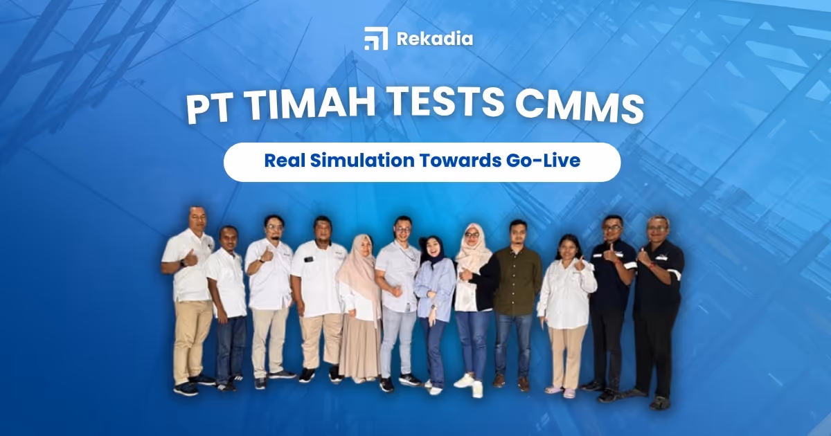PT. Timah Tbk. bekerja sama dengan PT. Rekadia Solusi Teknologi untuk pembuatan cmms dengan integrasi SAP