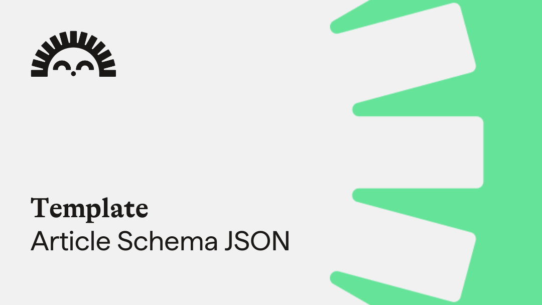 Article Schema JSON Template