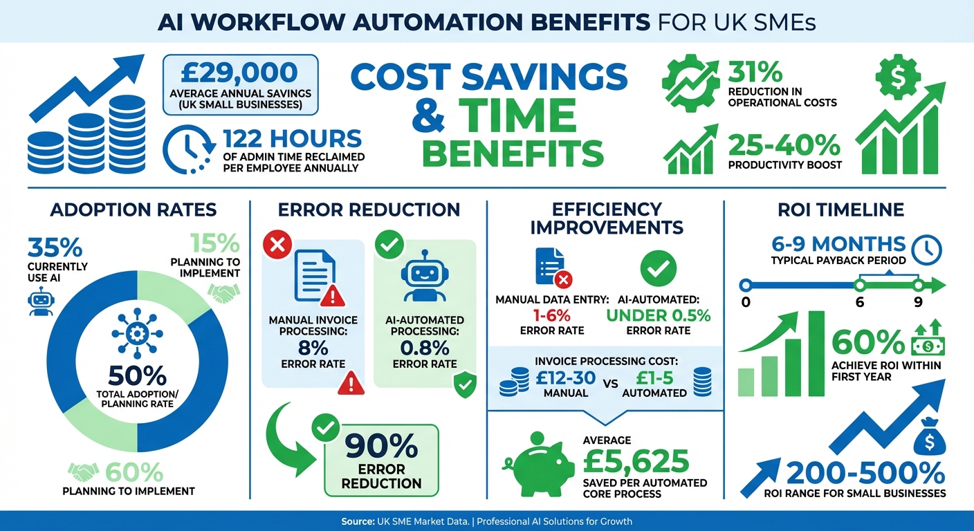 AI Workflow Automation ROI Statistics for UK SMEs