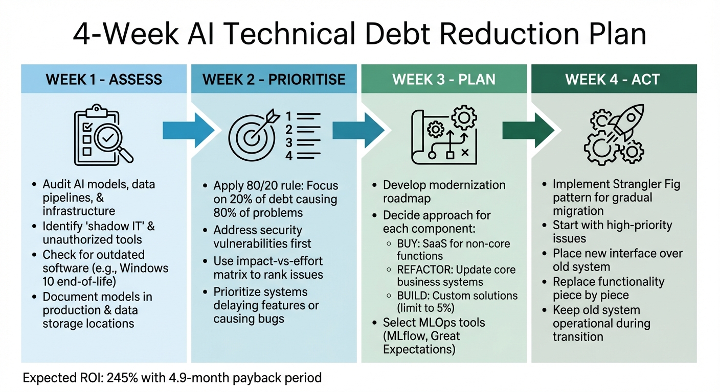 4-Week AI Technical Debt Reduction Plan for UK SMEs