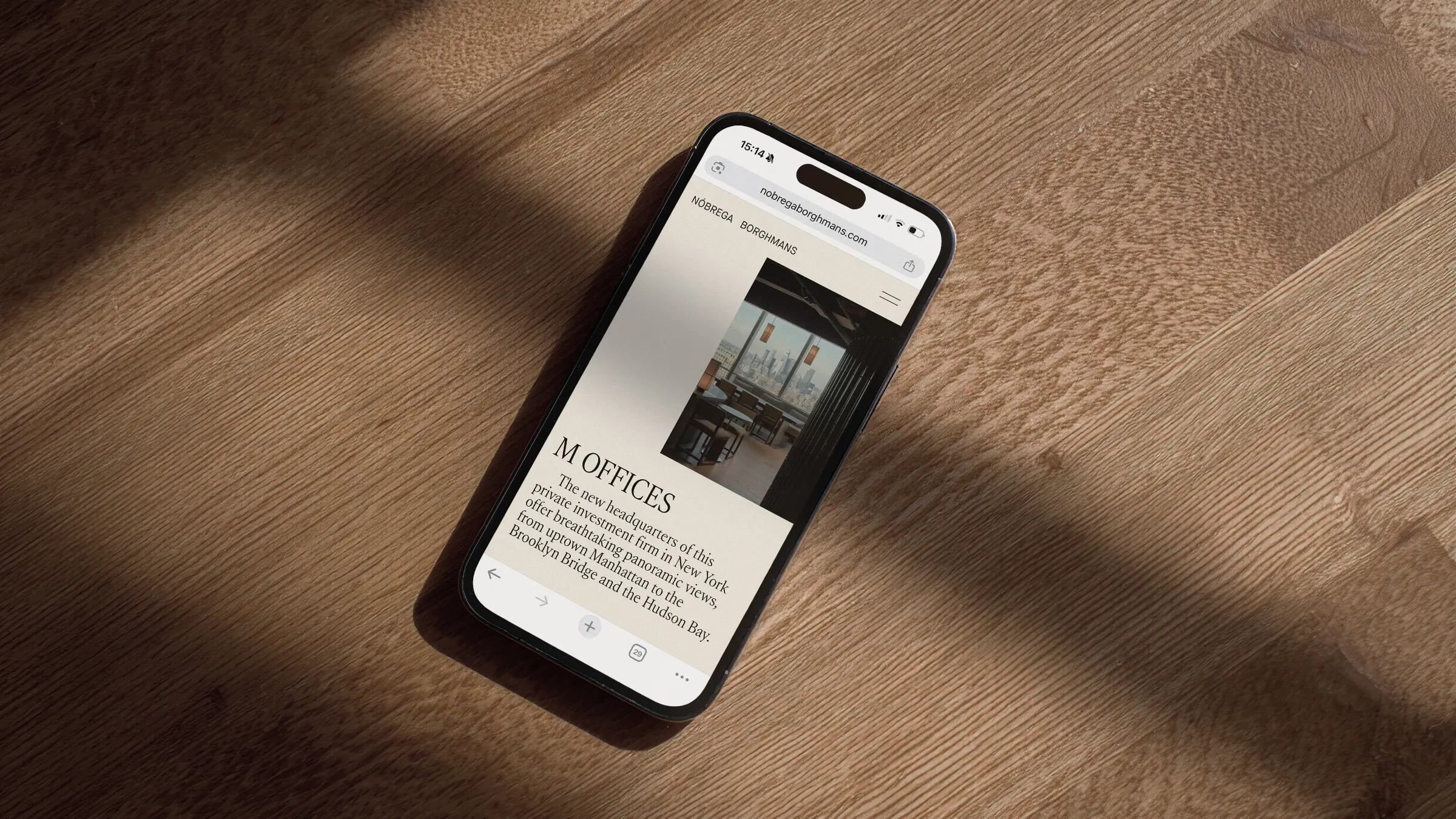 De mobiele website