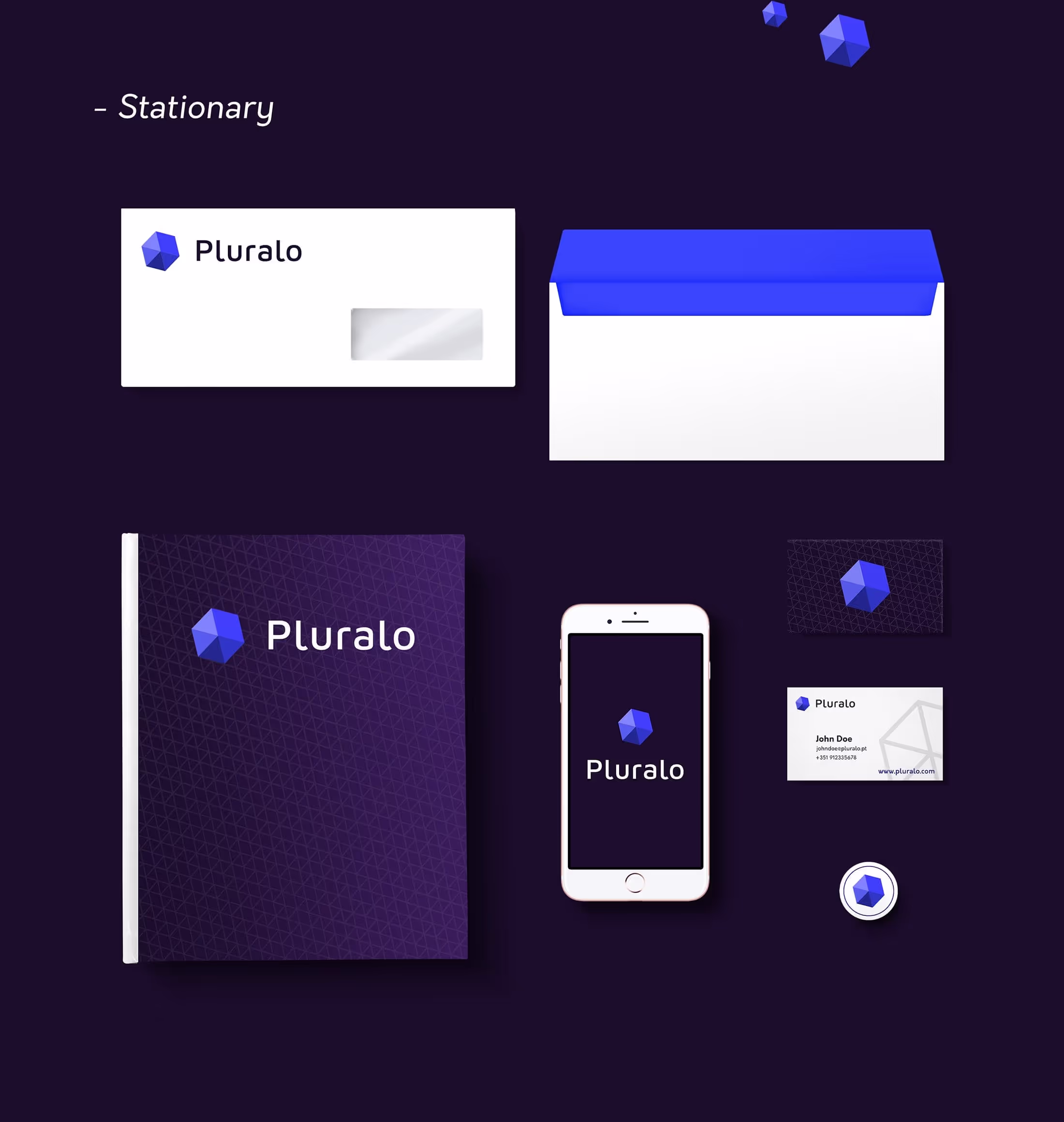 Pluralo brand add-ons like letter, book cover, business card front and back