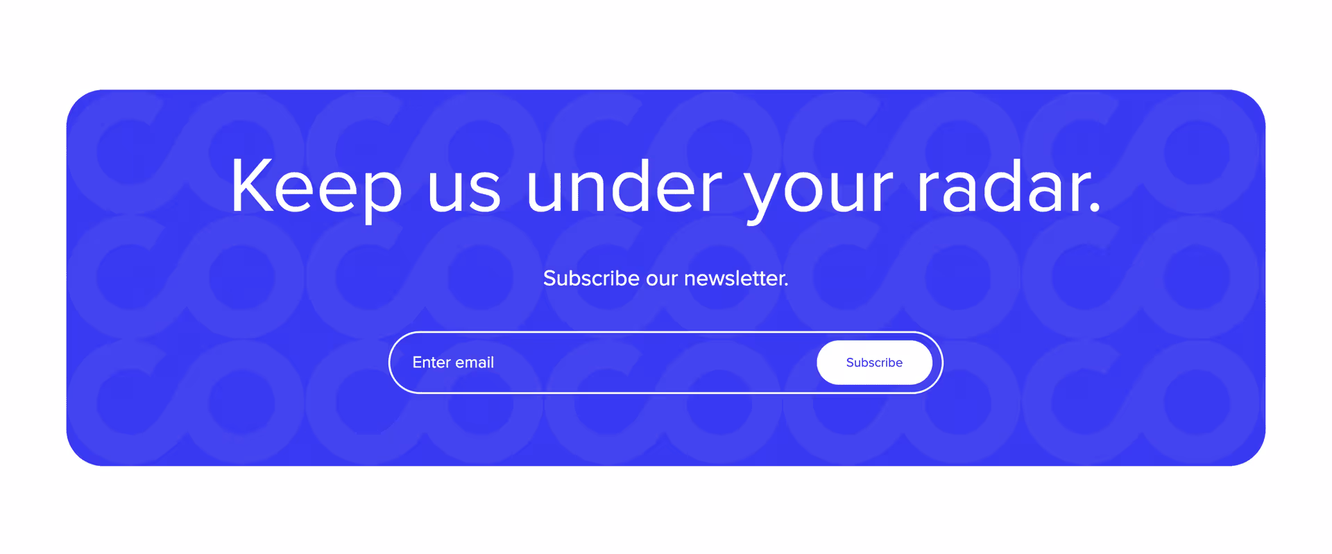 Conetic Group CTA design to subscribe the newsletter