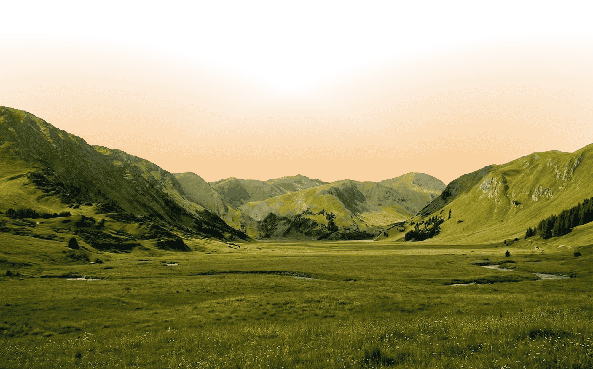 Huge and beautiful green mountains