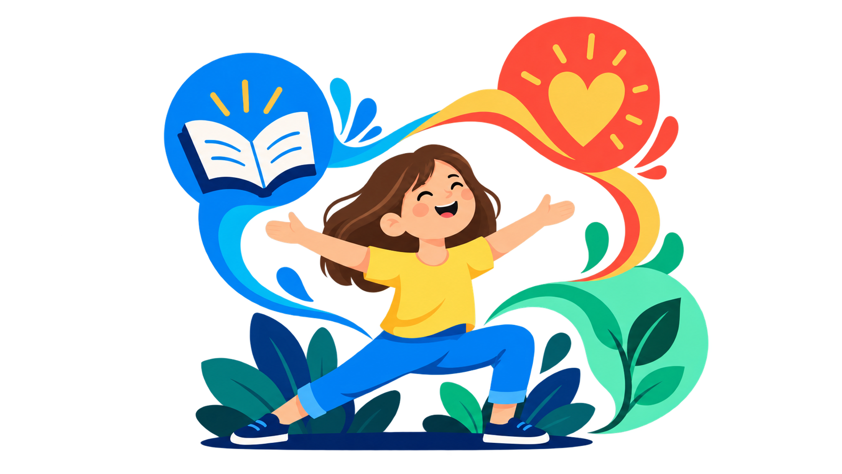 Student developing mind, body, and soul through learning and well-being