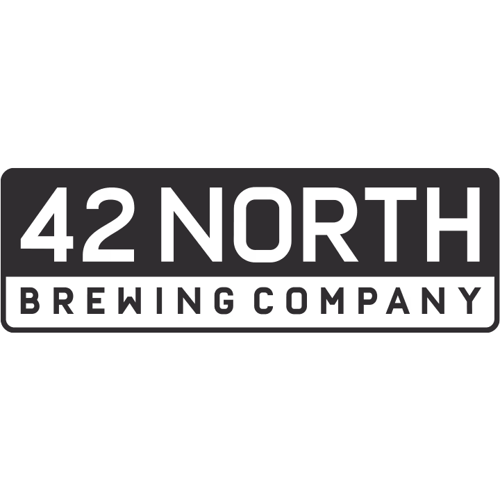 Logo of 42 North Brewing Company with the text 42 North in large font above and Brewing Company in smaller font below, enclosed in a rounded rectangular border.