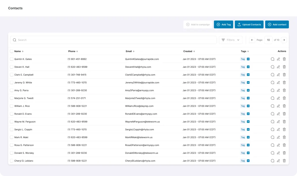 A screen shot of a web page with a bunch of numbers on it.