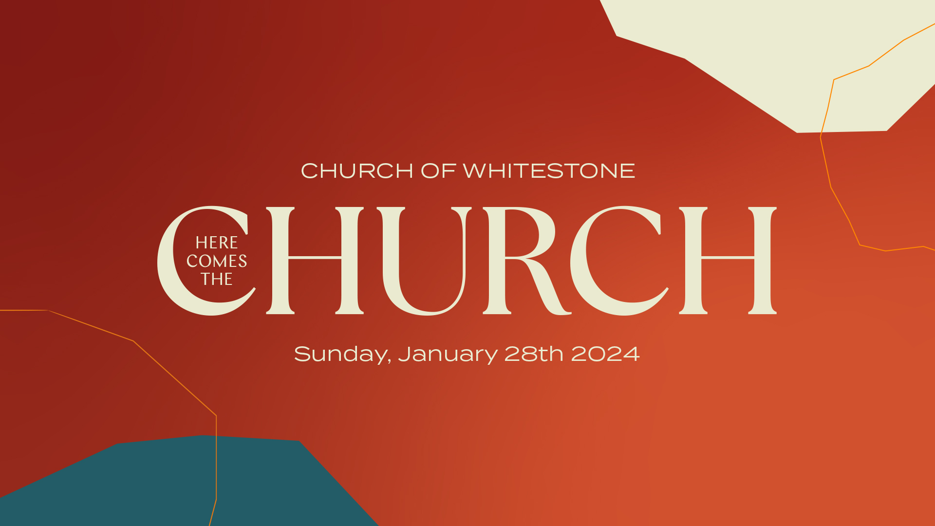 Church of Whitestone Here Comes The Church campaign concept key art