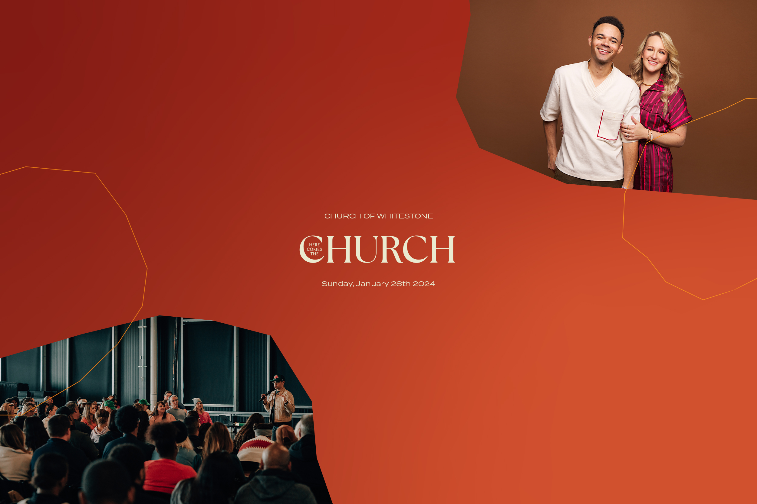 Church of Whitestone Here Comes The Church website launch creative