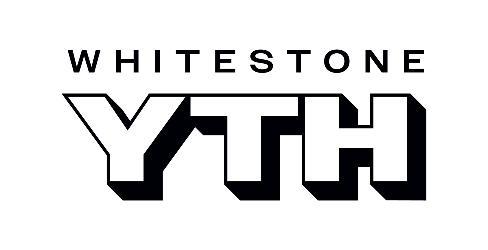 Whitestone YTH primary lockup in black