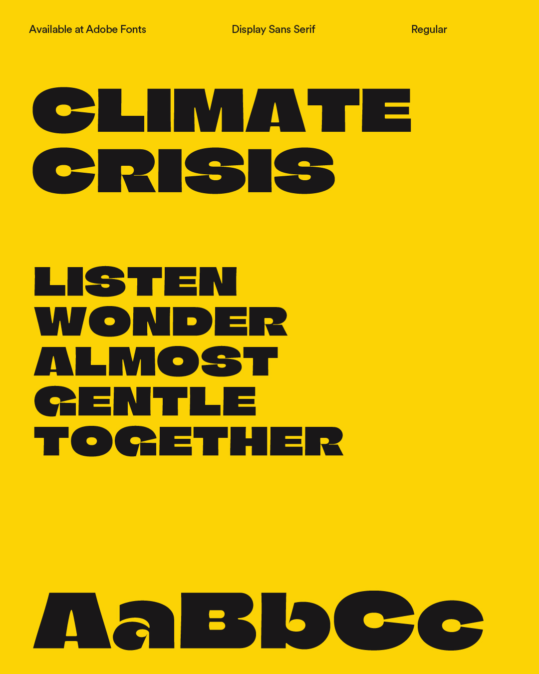 Climate Crisis font card