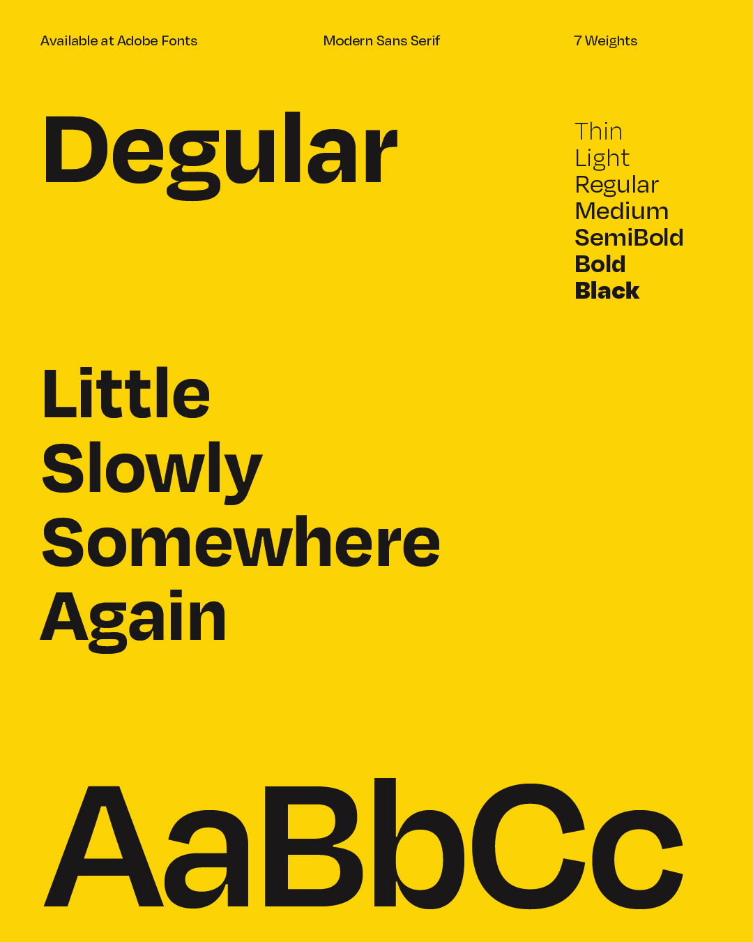 Degular font card