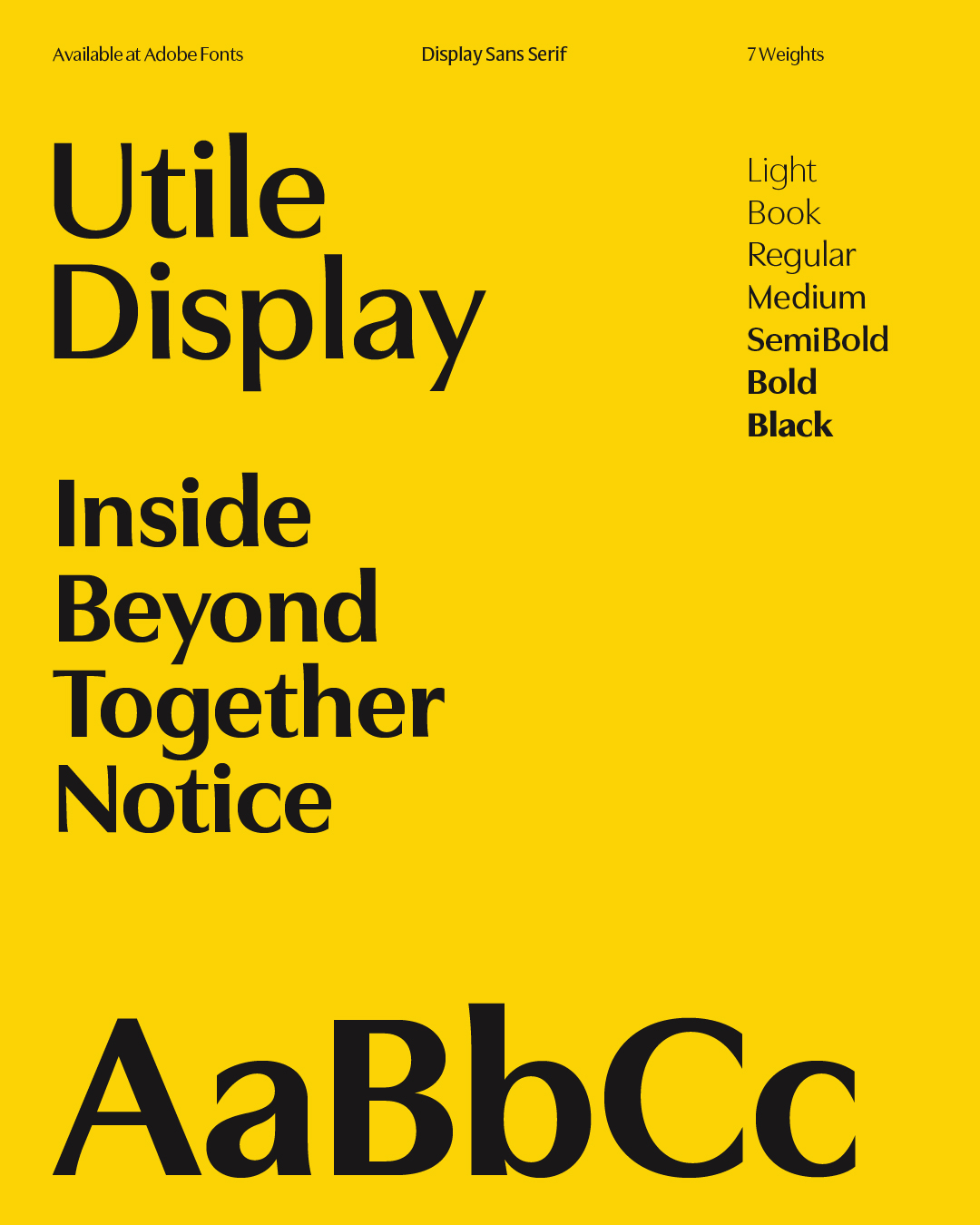 Utile Display font card