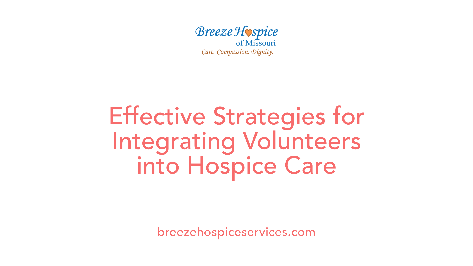 Effective Strategies for Integrating Volunteers into Hospice Care