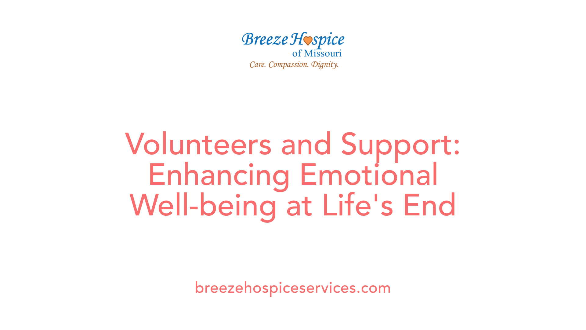 Volunteers and Support: Enhancing Emotional Well-being at Life's End