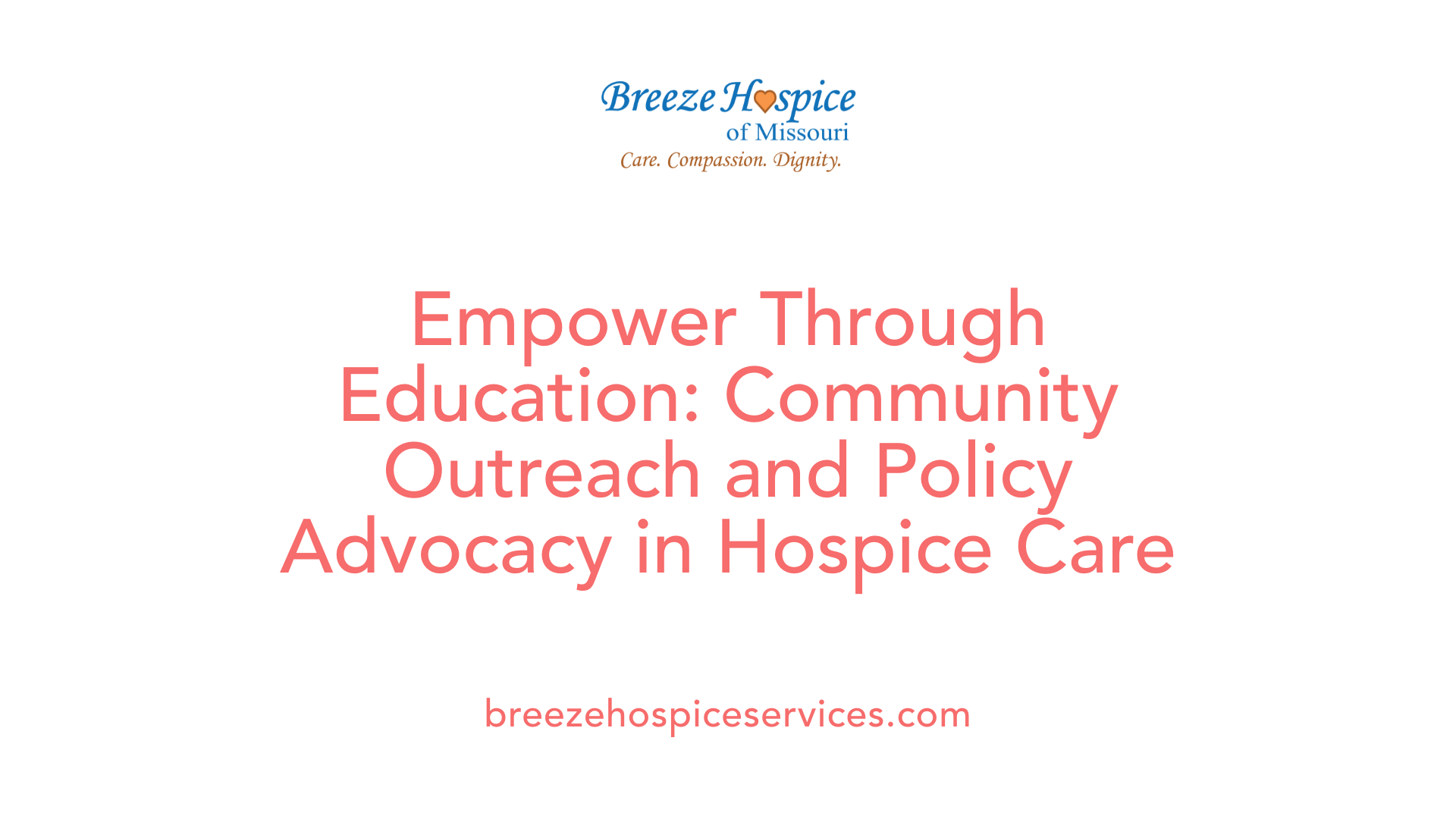 Empower Through Education: Community Outreach and Policy Advocacy in Hospice Care