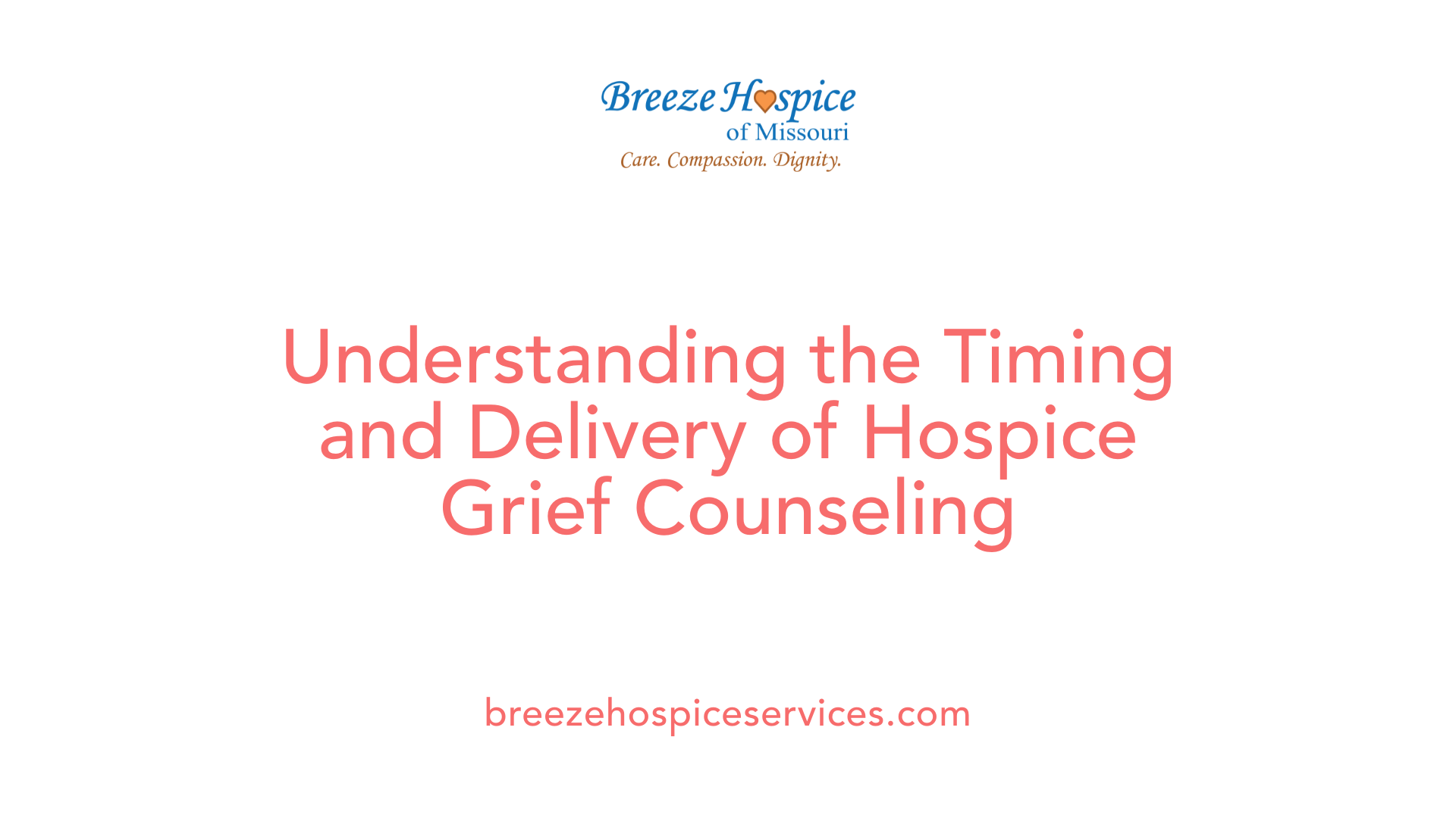 Understanding the Timing and Delivery of Hospice Grief Counseling
