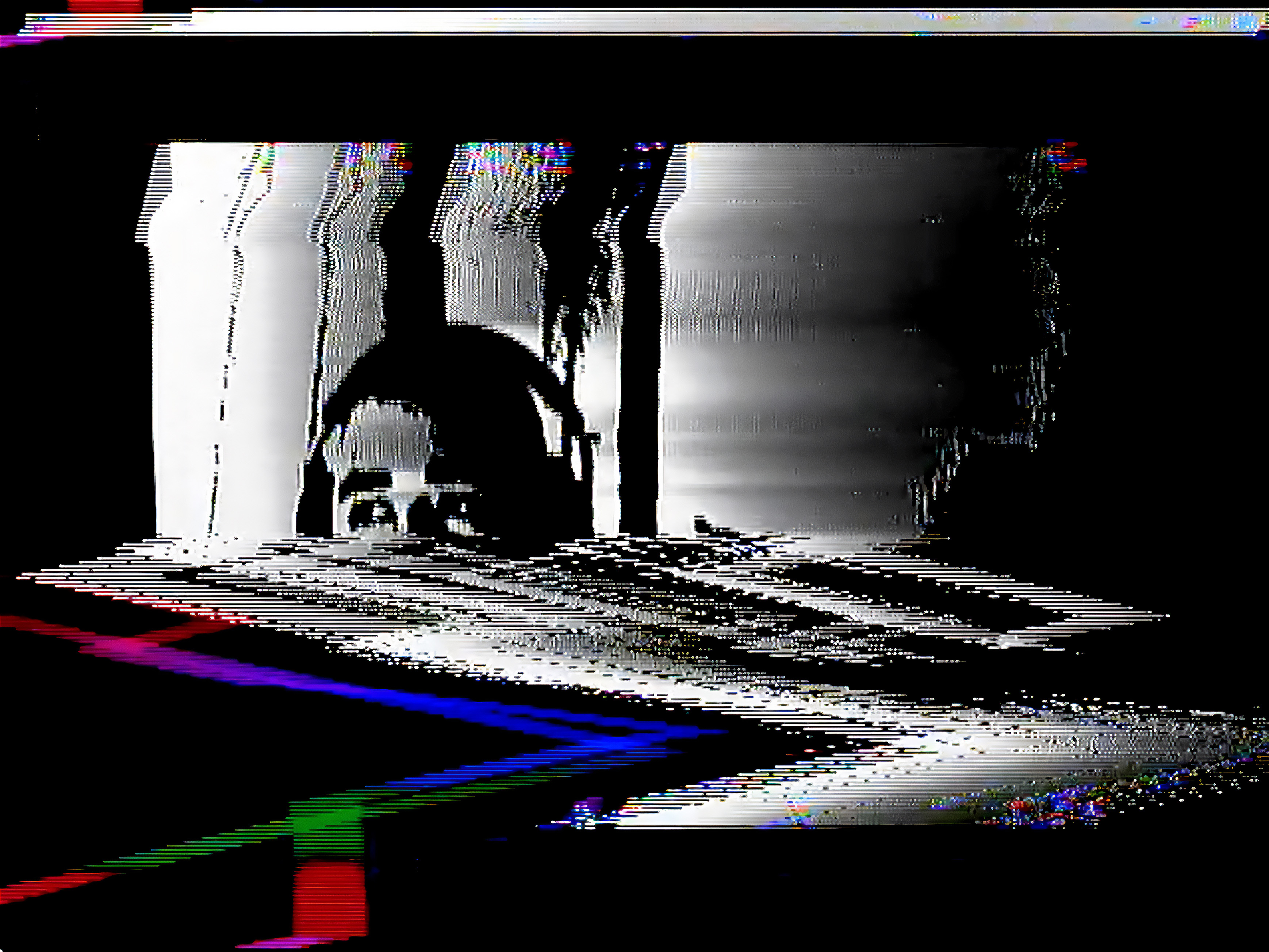 A image of Cameron, but the image is very glitched.