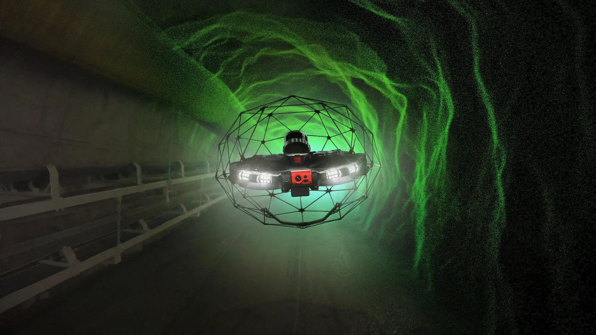 無人機在檢查火災後的房屋，並建立模型