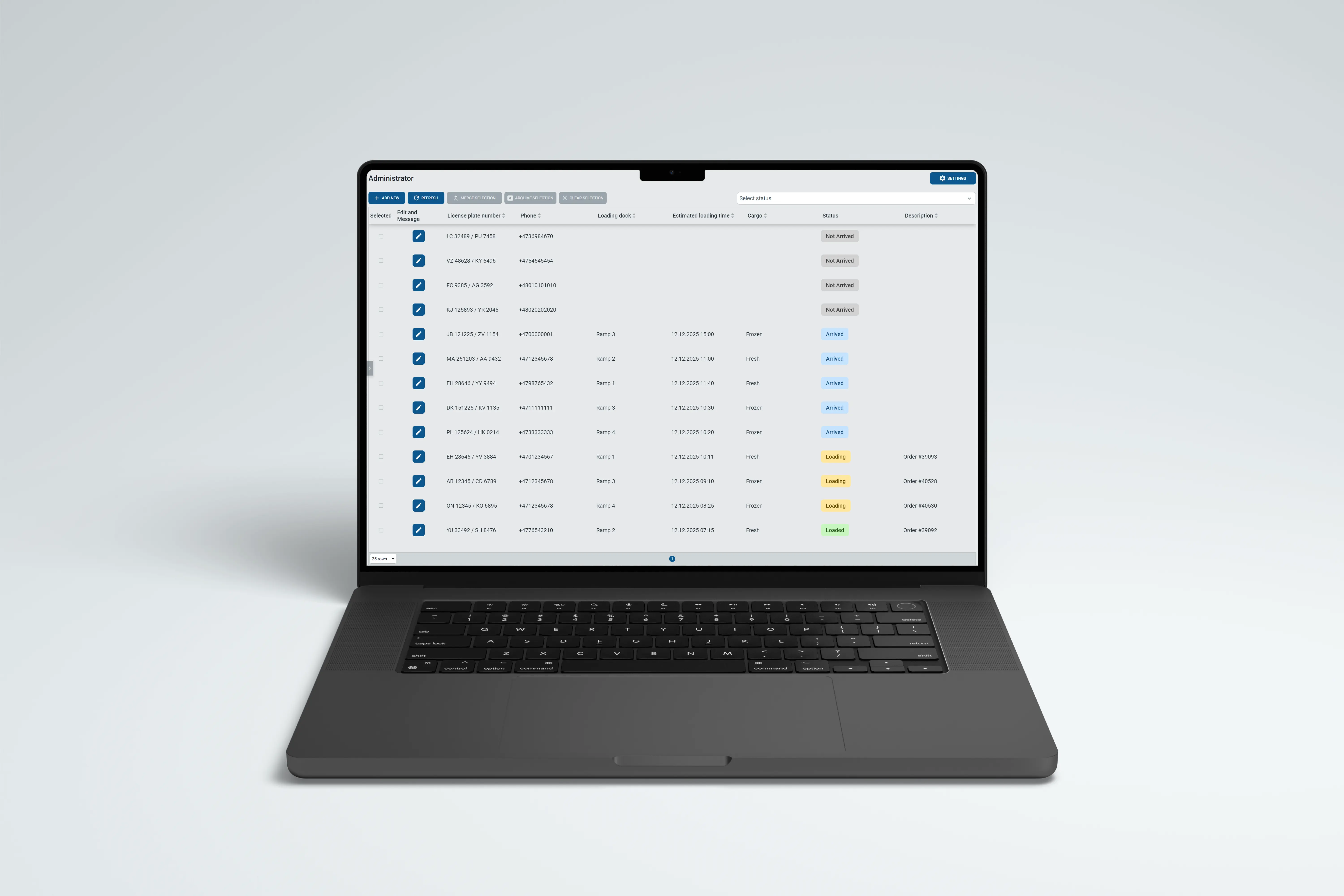 KR Automasjons svarte logo på lyseblå bakgrunn