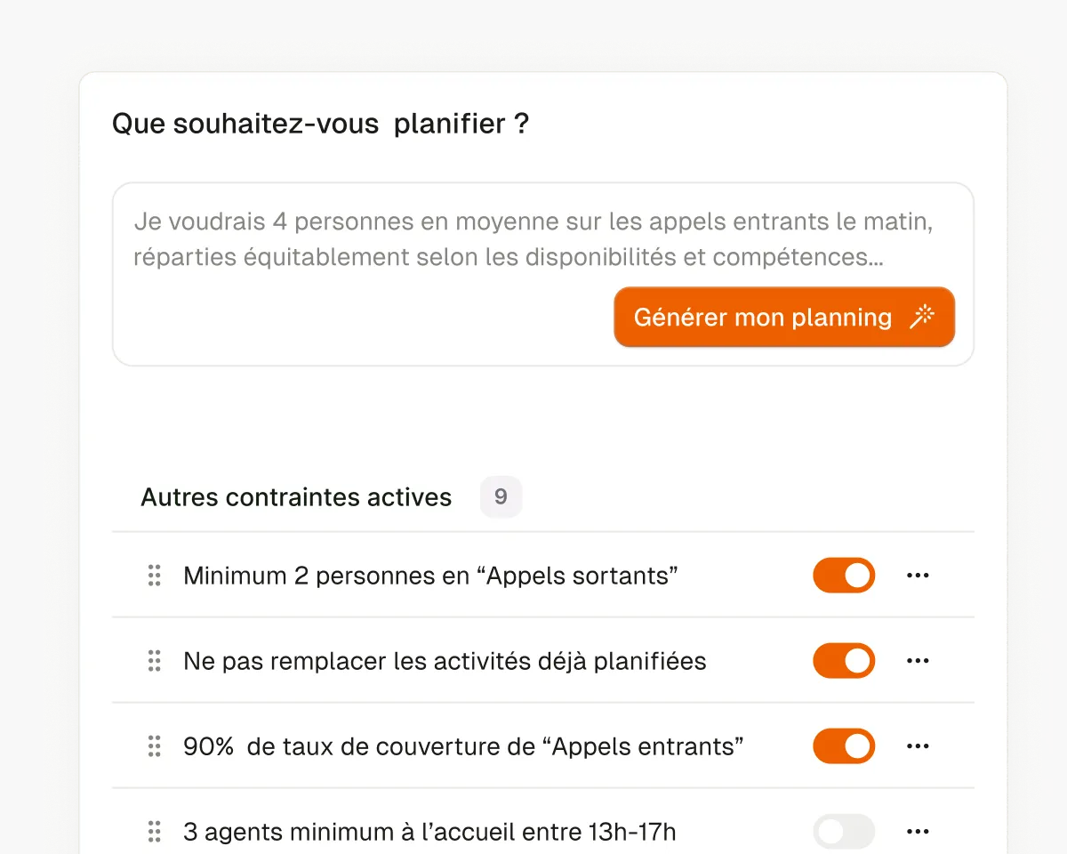 Planning constraints with generative AI assistant